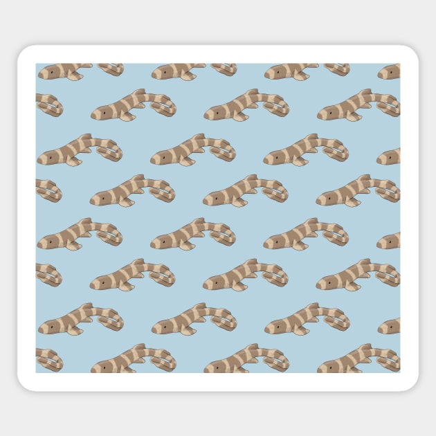 Amazing Brown Banded Bamboo Shark Sticker by ButtonandSquirt